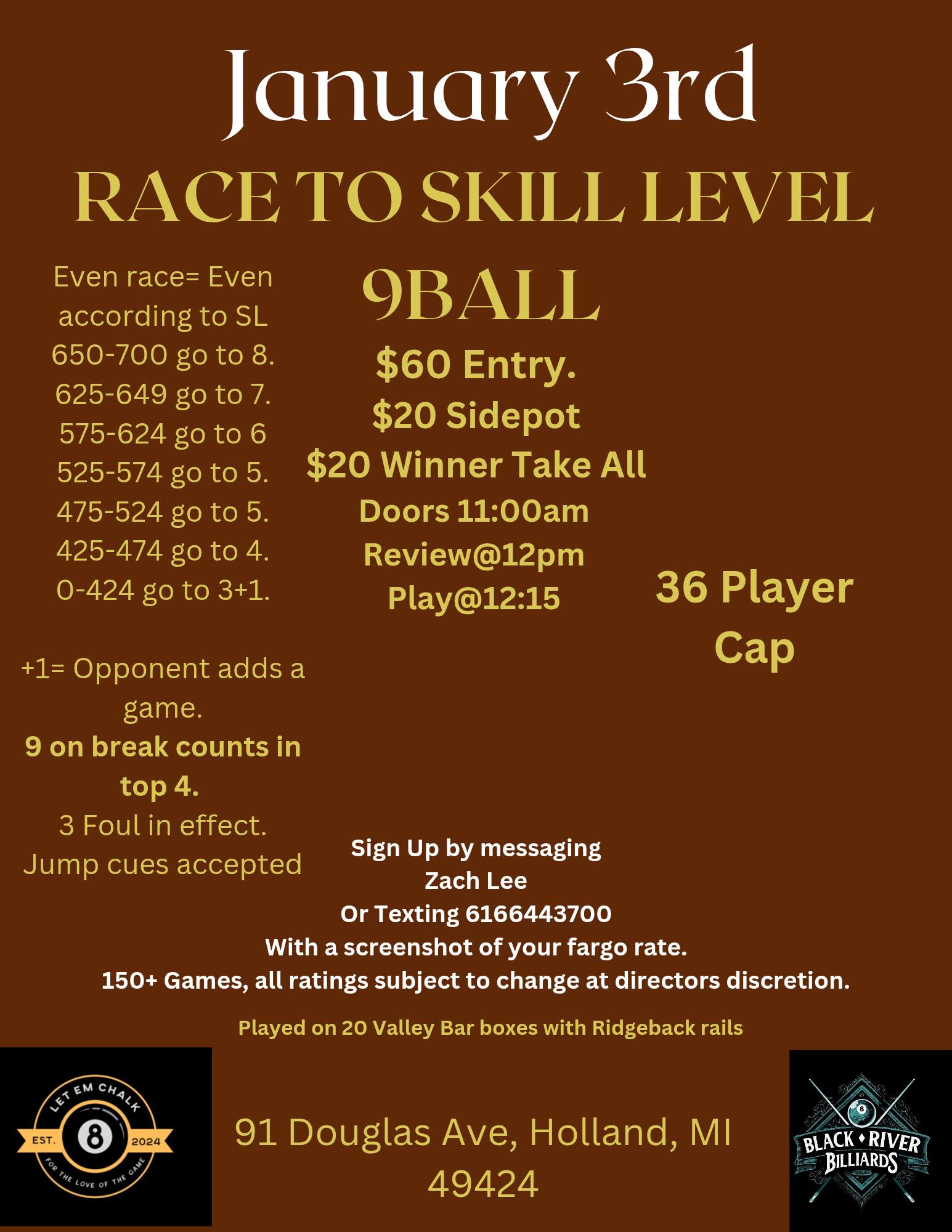 Tournament flyer / rules image